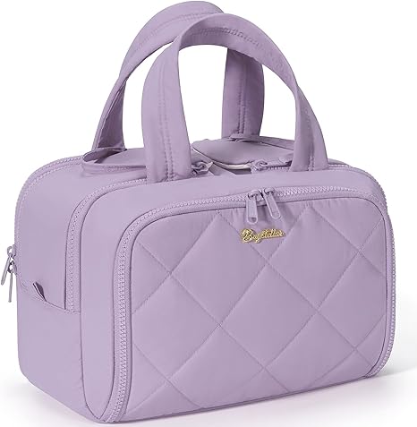 Travel Toiletry Bag, Large Wide-open Puffy Toiletry Bag for Women